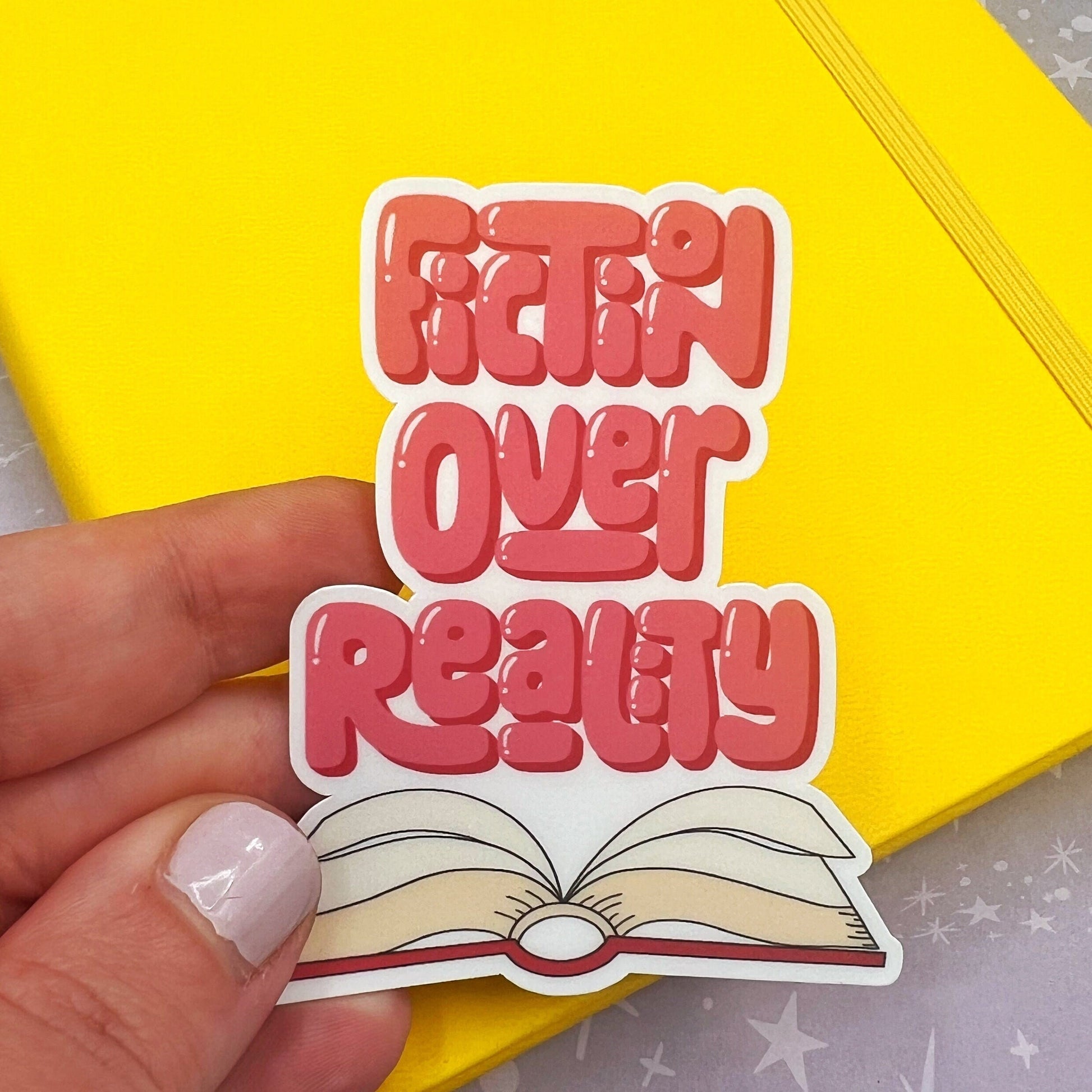 Fiction Over Reality Sticker