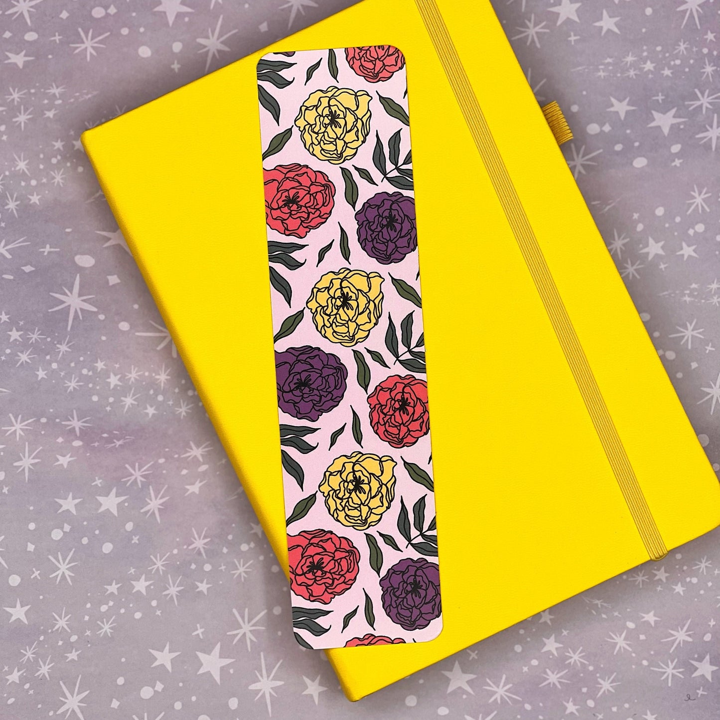 Floral Hand Drawn Coated Matte Bookmark