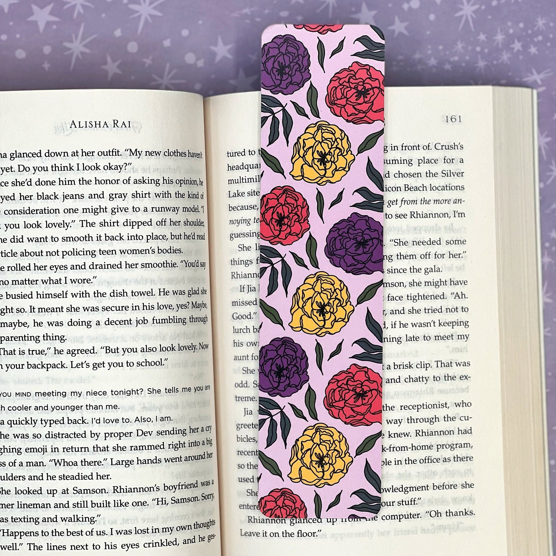 Floral Hand Drawn Coated Matte Bookmark