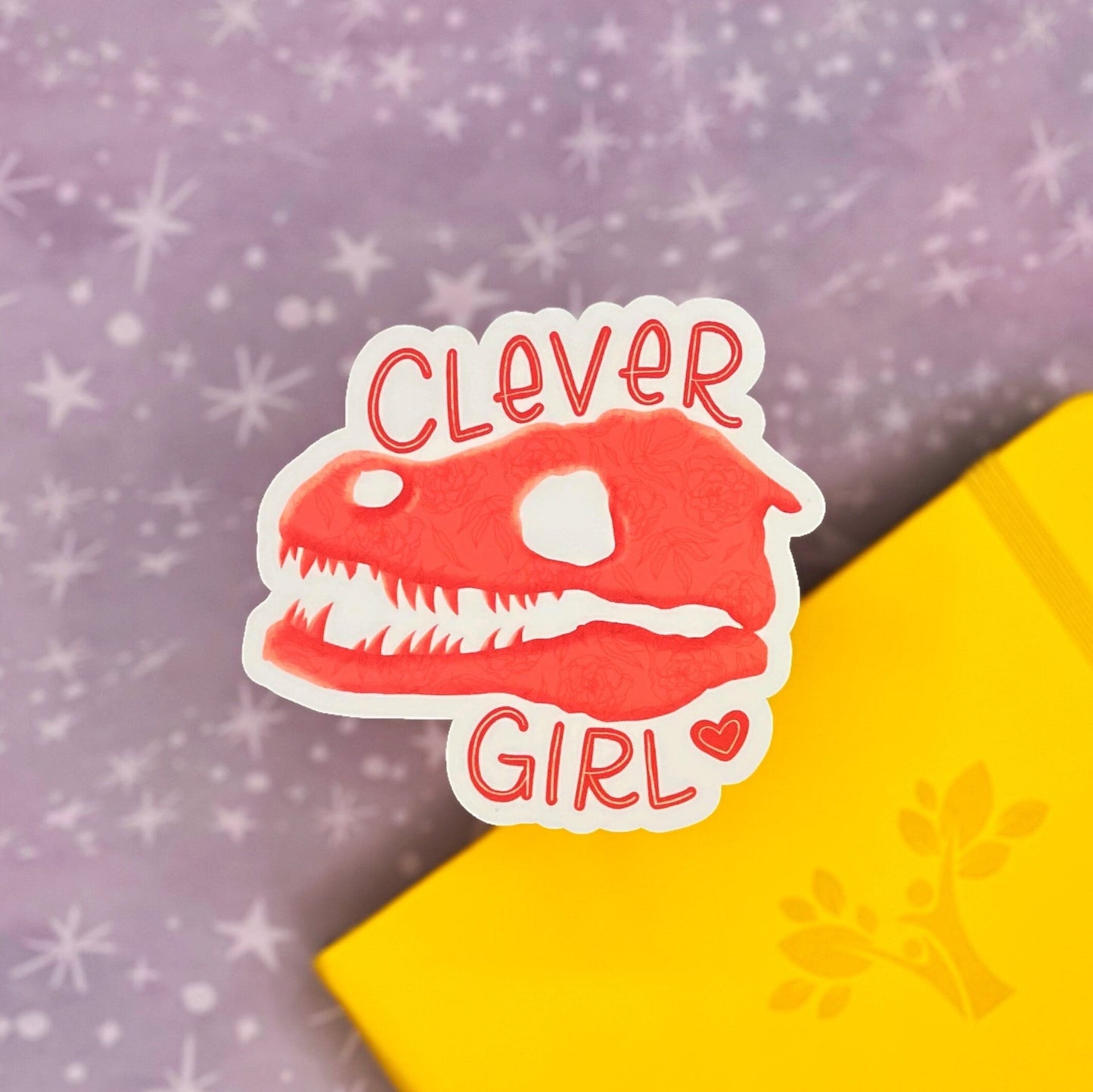 Clever Girl Raptor Matte Water Resistant Sticker