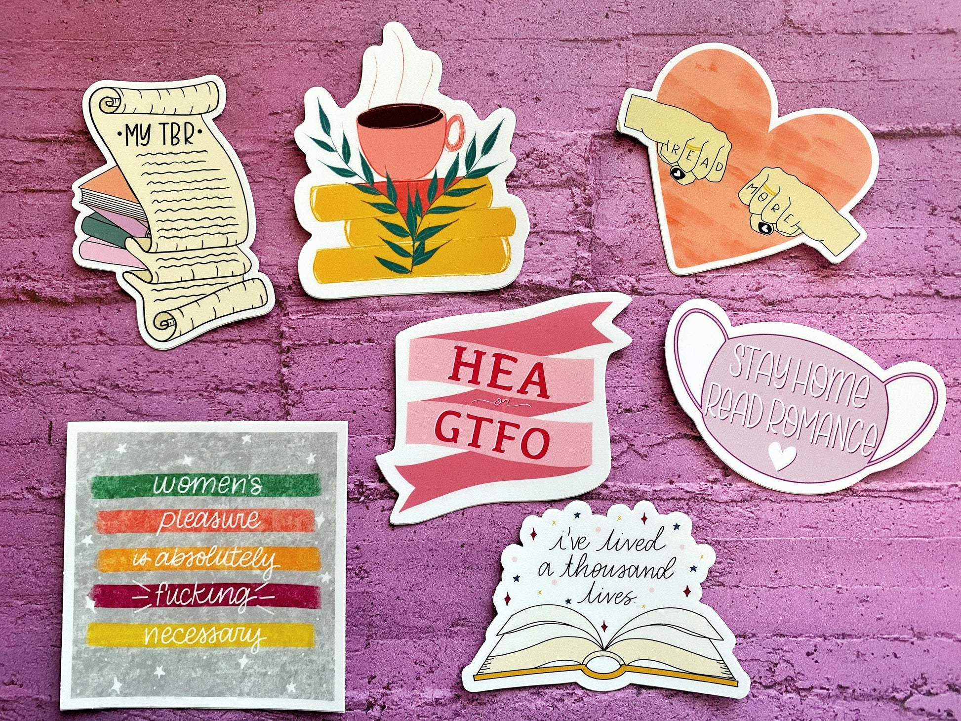 Romance Reader Sticker Pack