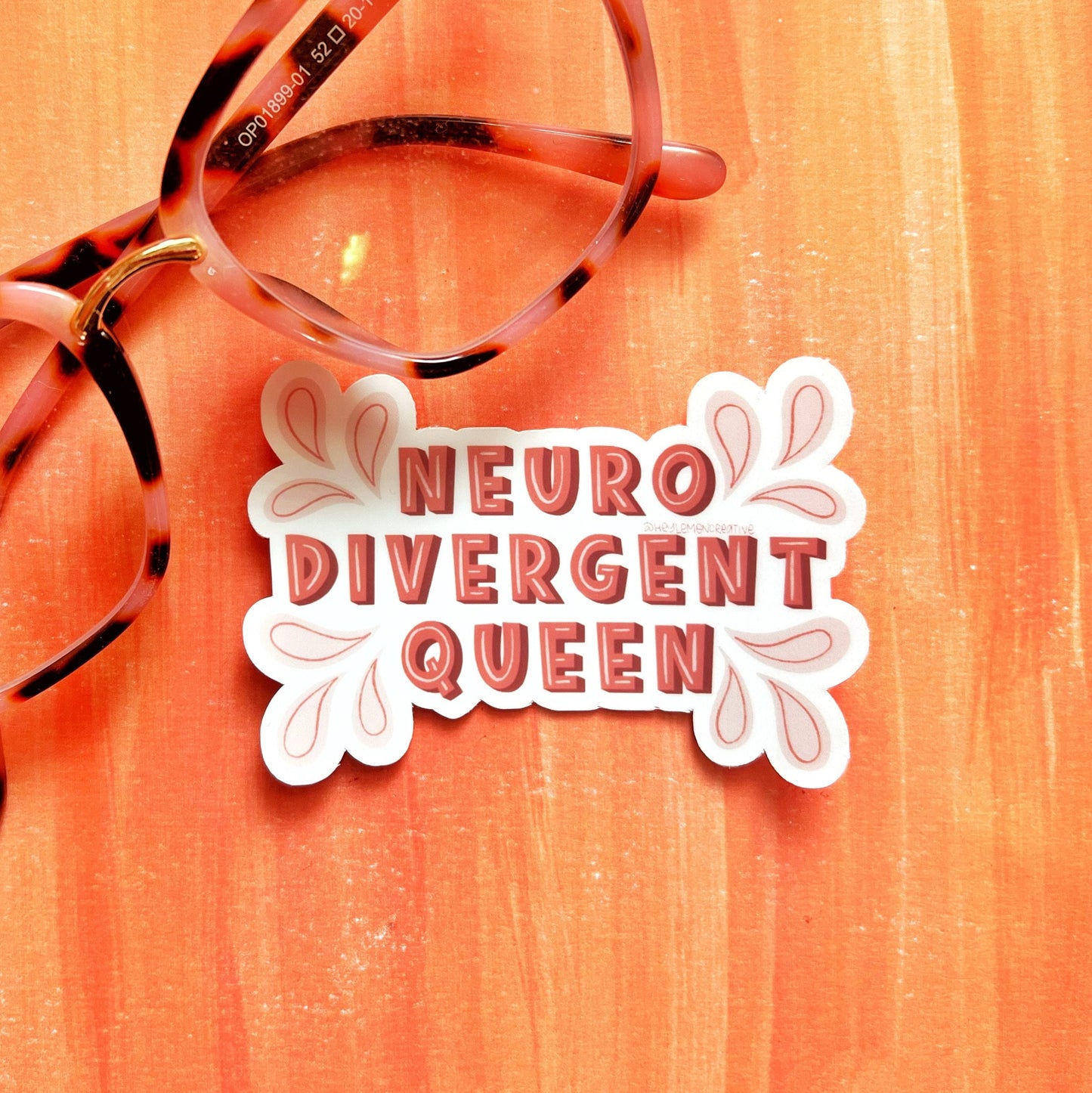 Neurdivergent Queen Matte Water Resistant Sticker