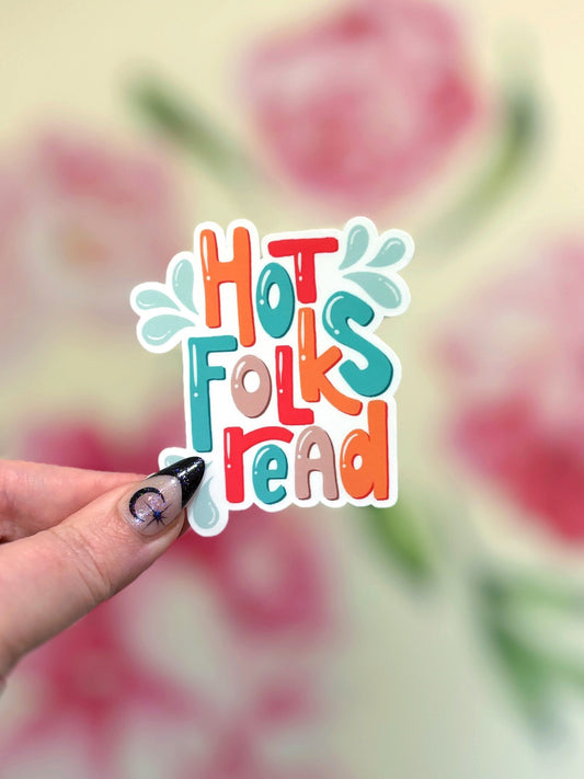 Hot Folks Read Sticker