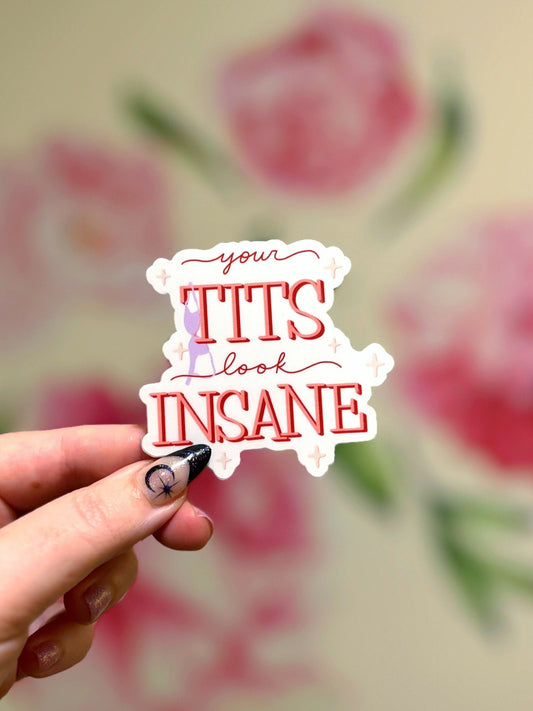 Your Tits Look Insane Tessa Bailey Matte Sticker