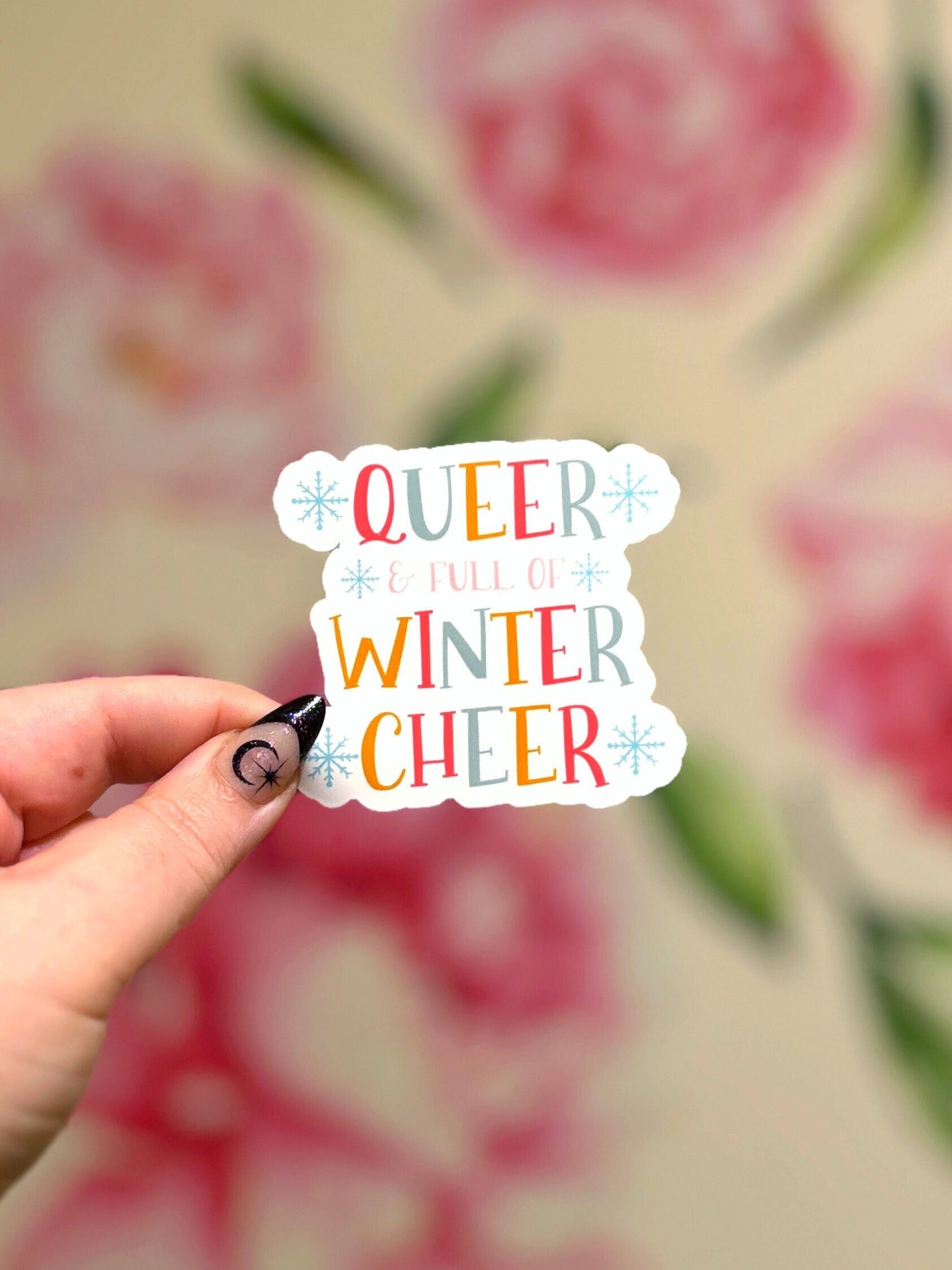 Queer and Full of Winter Cheer Matte Sticker