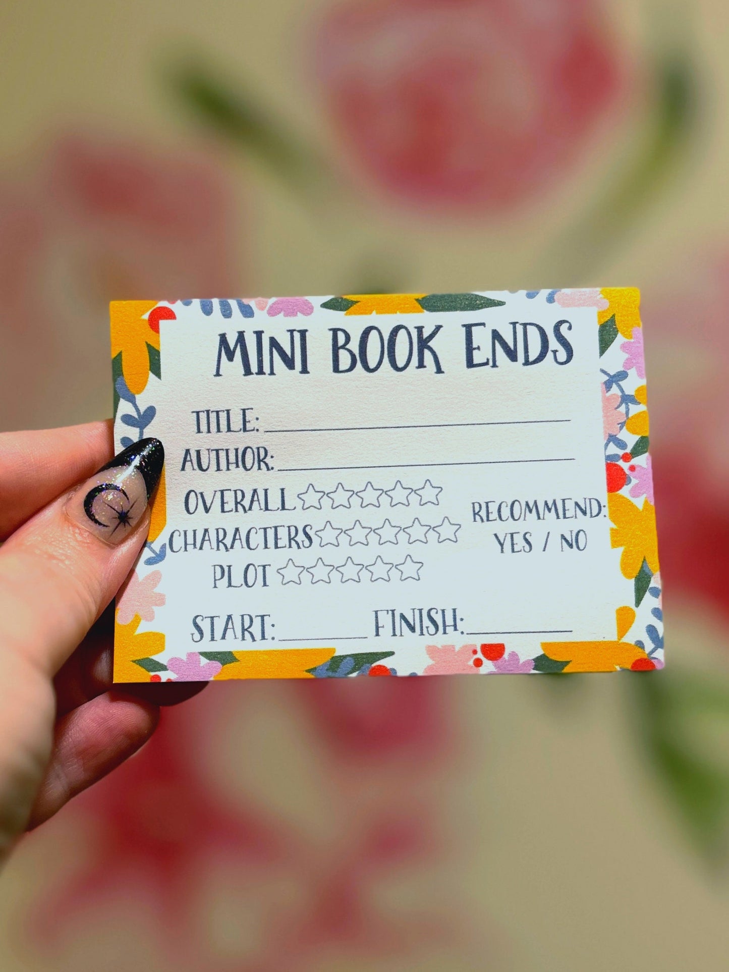 Book Review Post-It® Notes Colorful Floral Version for Book Lovers and Reviewers