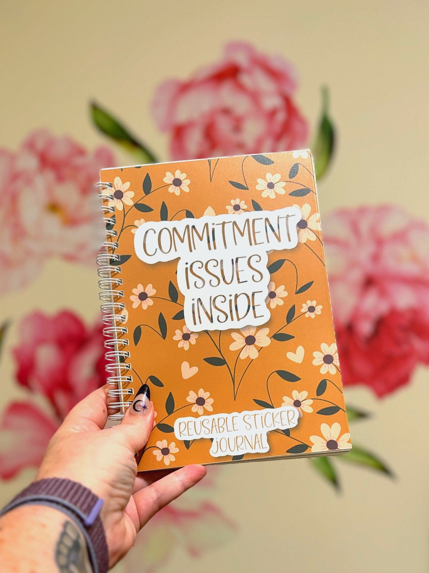 Maybe Stickers Are Addicted To Me Fall Floral Reusable Sticker Book