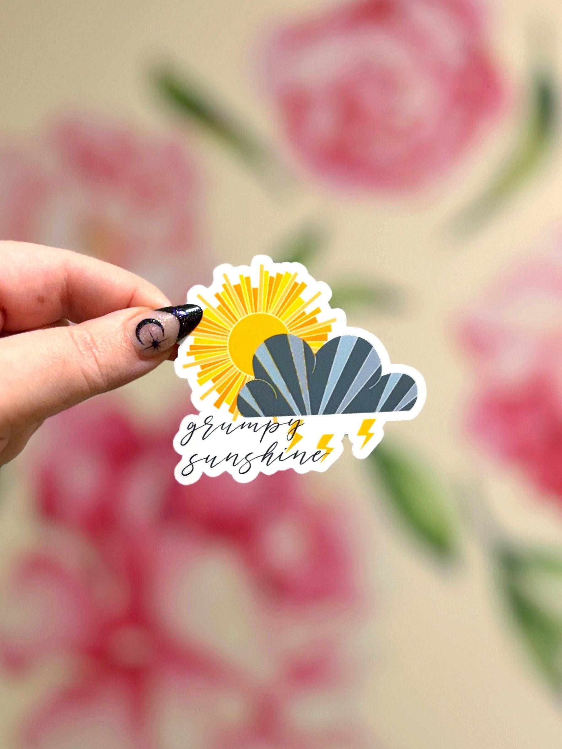 Grumpy Sunshine Romance Trope Matte Vinyl Sticker