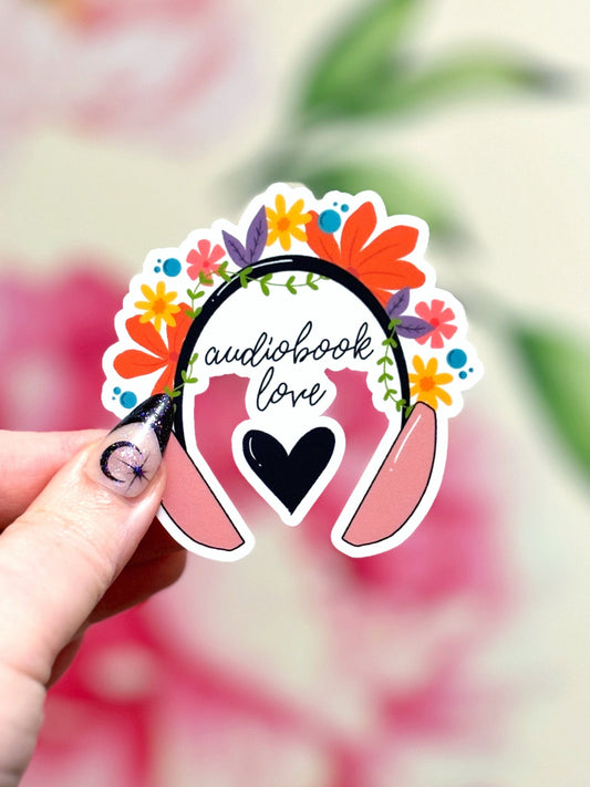 Audiobook Love Matte Sticker for Book Lover