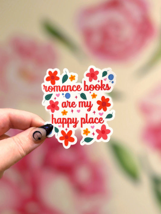 Romance Books are My Happy Place Sticker