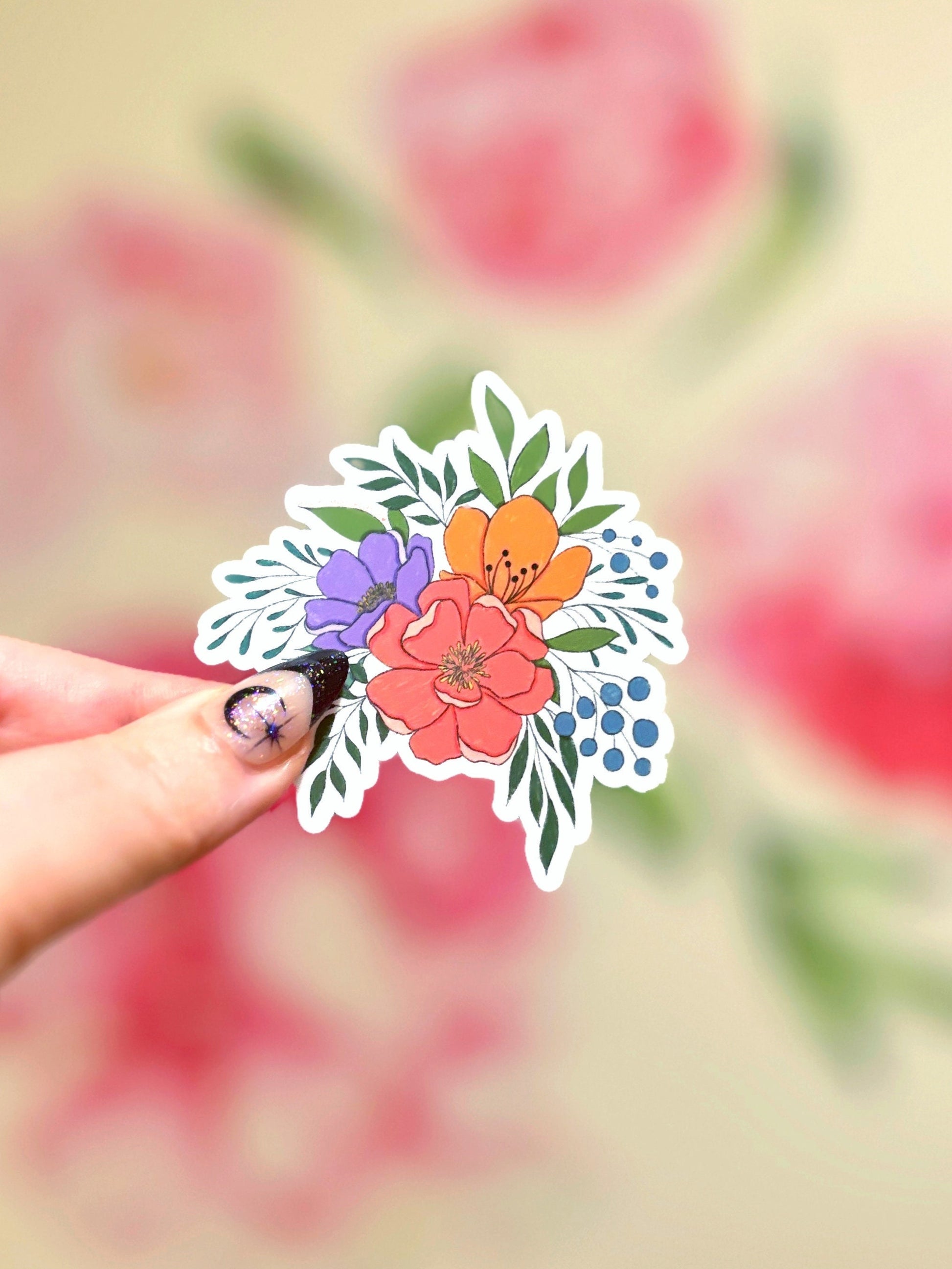 Flower Bouquet Matte Sticker