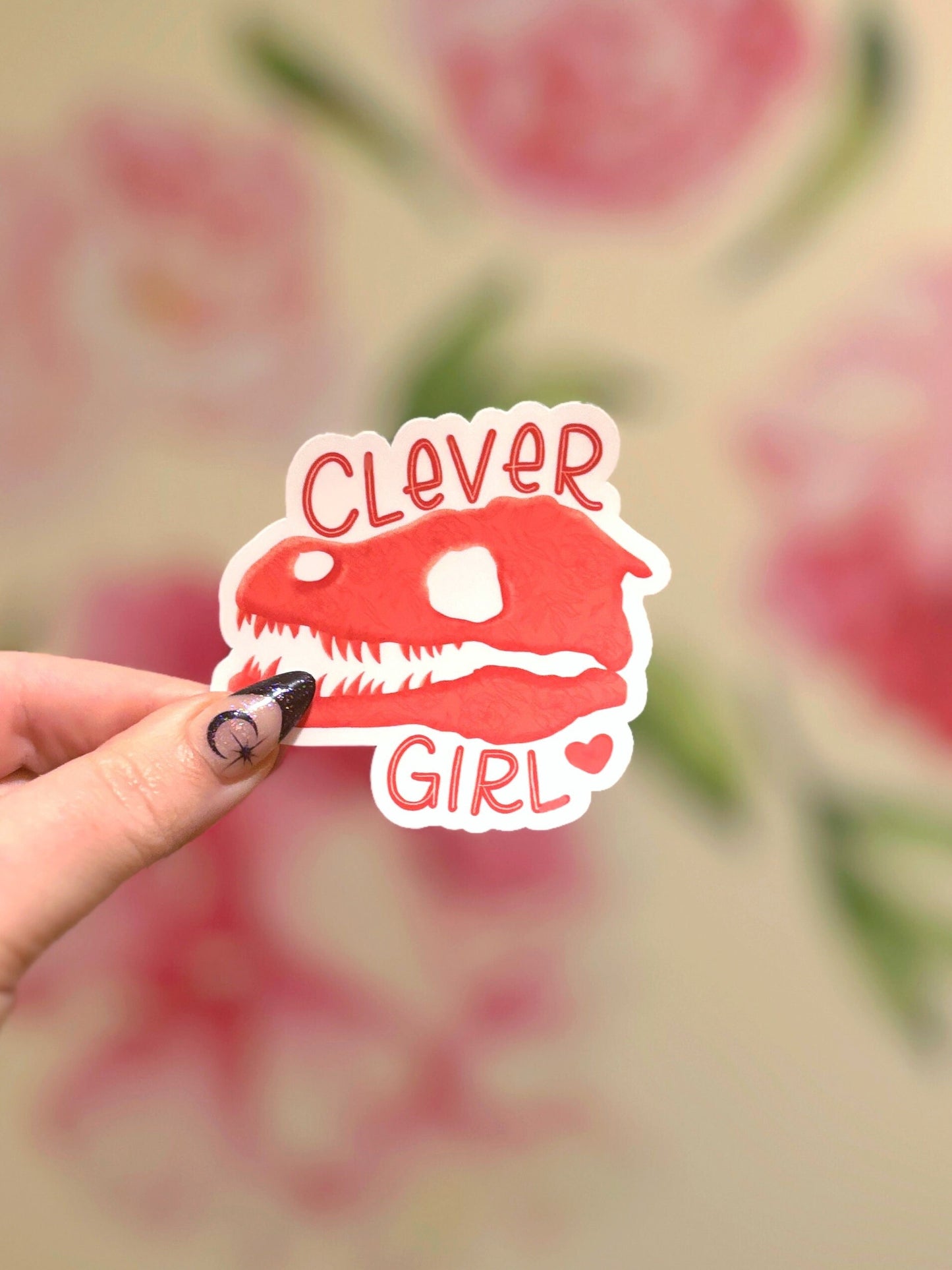 Clever Girl Raptor Matte Water Resistant Sticker