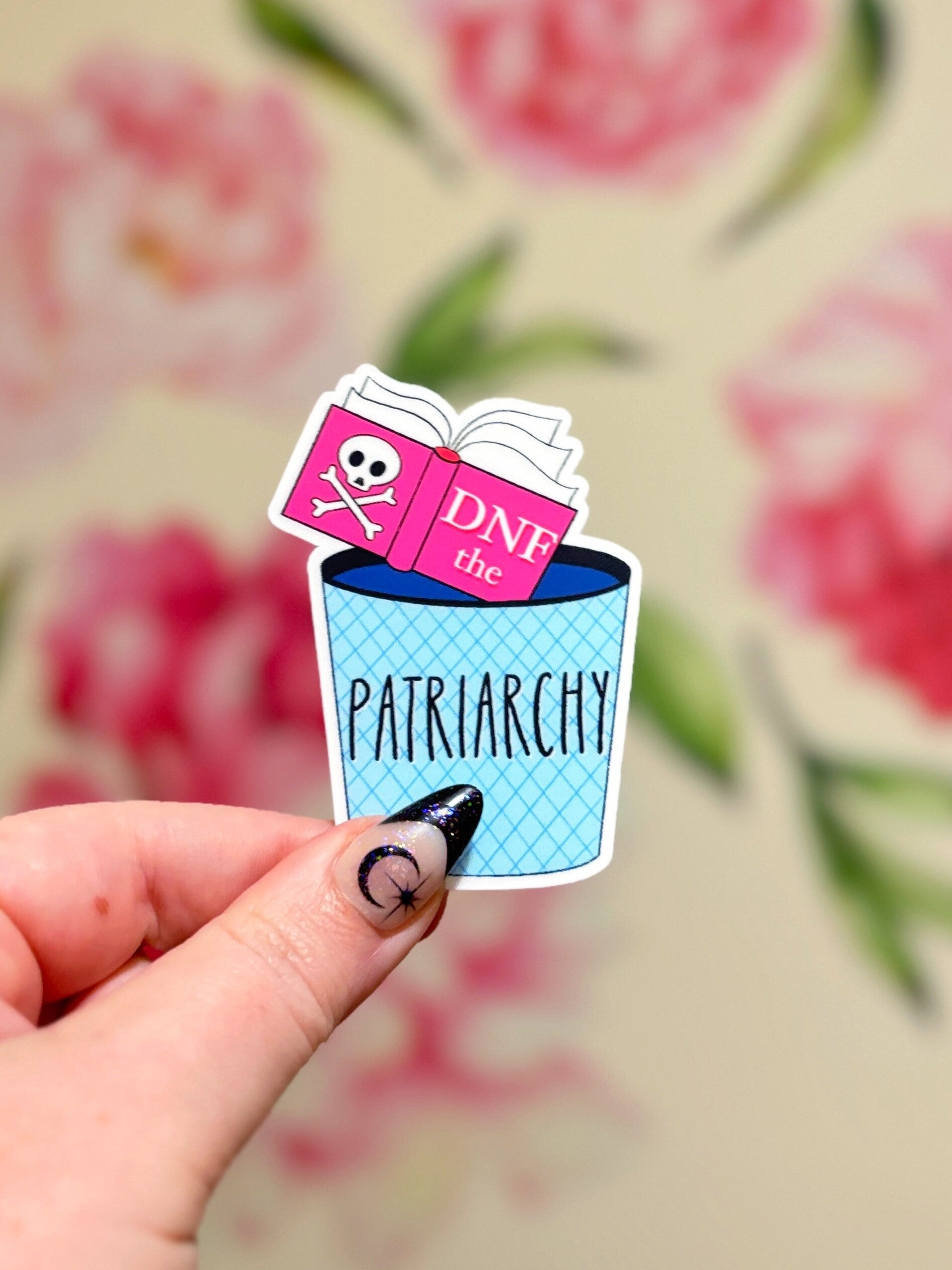 DNF the Patriarchy Matte Sticker for Book Lover