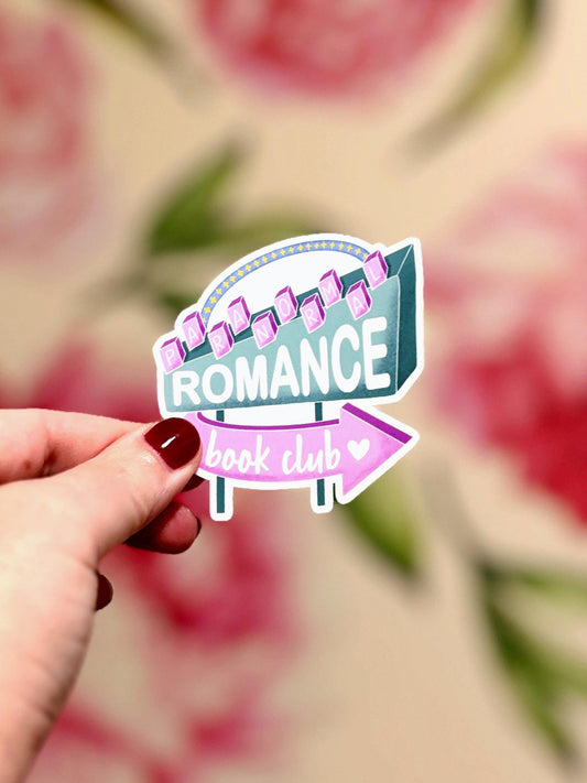 Paranormal Romance Book Club Retro Sign Matte Vinyl Sticker for Reading Lovers