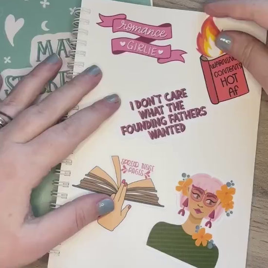 Maybe Stickers Are Addicted To Me Pink Reusable Sticker Book