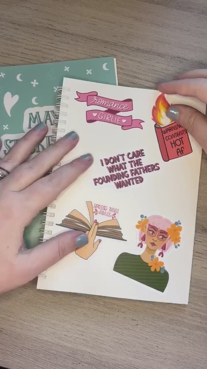 Maybe Stickers Are Addicted To Me Pink Reusable Sticker Book