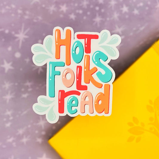 Hot Folks Read Sticker