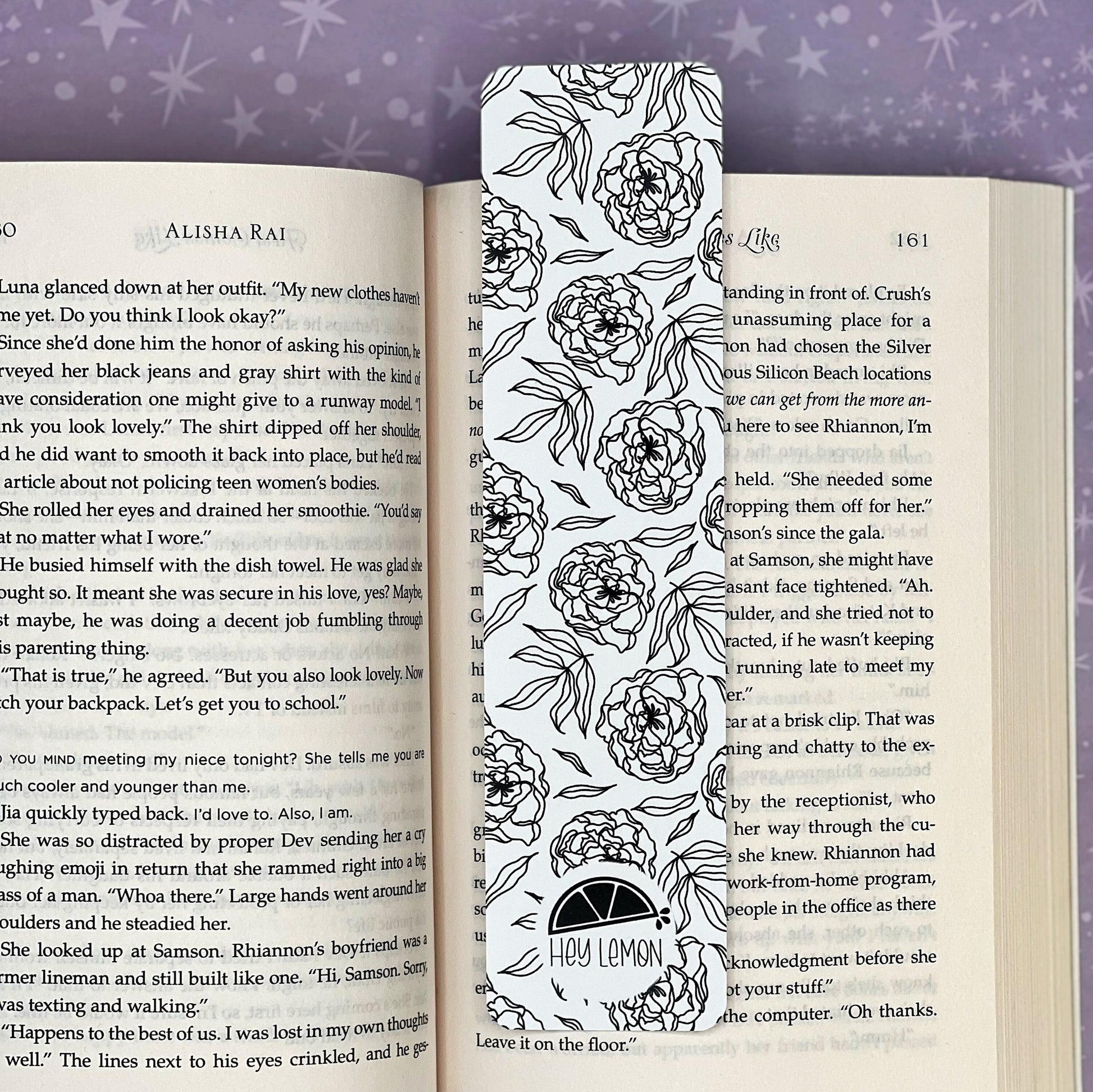 Coral Floral Hand Drawn Coated Matte Bookmark