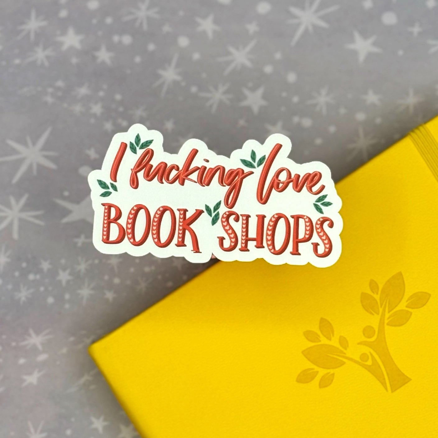 I F*cking Love Bookshops Matte Water Resistant Sticker
